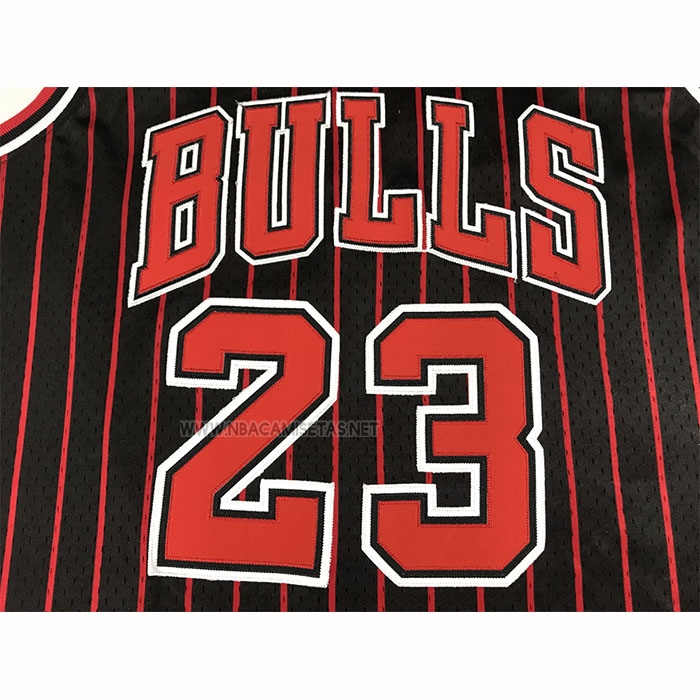 Camiseta Chicago Bulls Michael Jordan NO 23 Autentico 1996-97 Negro